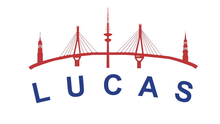 Logo des Projekts LUCAS (Longitudinale Urbane Cohorten-Alters-Studie) mit Schriftzug und einer stilisierten Darstellung Hamburger Wahrzeichen zum 25-jährigen Projektjubiläum mit dem Thema "Prävention für Selbstständigkeit im Alter – Wunschdenken oder realistische Perspektive?" im Albertinen Krankenhaus. Logo des Projekts LUCAS (Longitudinale Urbane Cohorten-Alters-Studie) mit Schriftzug und einer stilisierten Darstellung Hamburger Wahrzeichen zum 25-jährigen Projektjubiläum mit dem Thema "Prävention für Selbstständigkeit im Alter – Wunschdenken oder realistische Perspektive?" im Albertinen Krankenhaus.