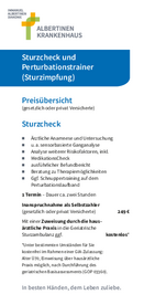 Preisliste Sturzambulanz
