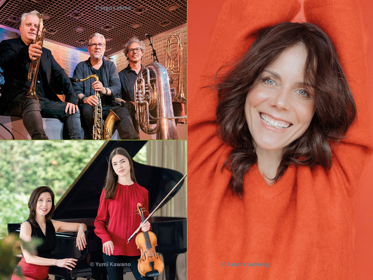 Veranstaltungsmotiv zum 10. Herzbrücke-Benefizkonzert der Albertinen-Stiftung am 6. Oktober 2026 im Hamburger Michel mit Anna Depenbusch, dem Trio Windspiel sowie Michi Komoto und Sophie Hikari Hoffmann.